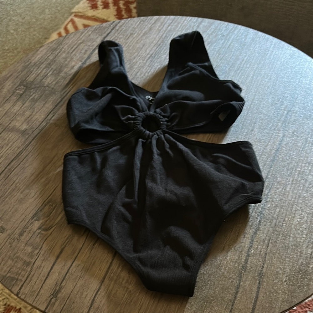Black cut out bodysuit